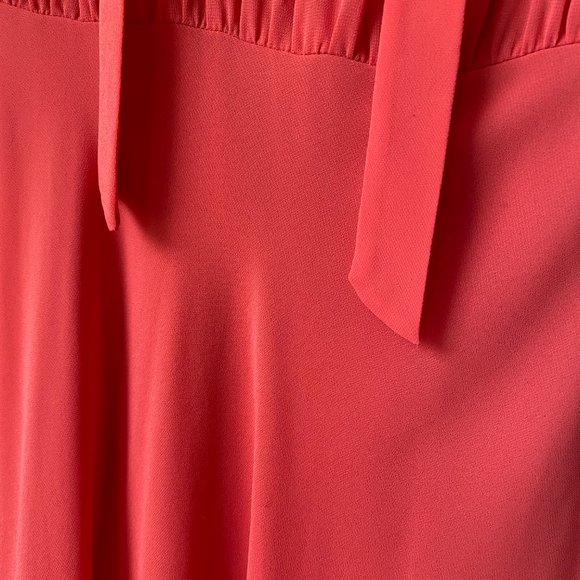 Ann Taylor Chiffon Georgette Orange Midi Dress Size 4 - Picture 16 of 16
